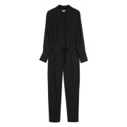 Silke Jumpsuit med Skjulte Lommer