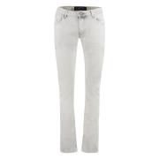 Slitte Slim Fit Jeans med Logoet Label