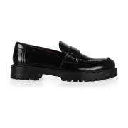 Metall Logo Skinn Loafers