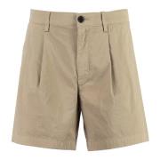 Bomull Bermuda Shorts med lommer