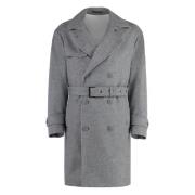 Klassisk Flanell Trenchcoat