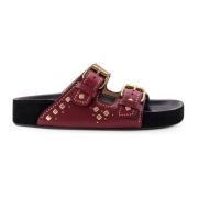 Studded Lær Sandaler med Spenner