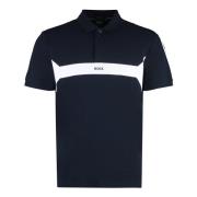 Bomull Polo Shirt med Ribbede Kanter