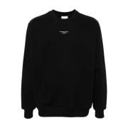 Sort Crew Neck Logo Genser