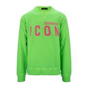 Herre Pullover Sweatshirt med 'Icon' Print