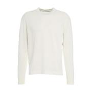 Hvit Crew Neck Sweater Strikkevarer