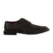 Elegant Derby Oxford Wingtips i svart