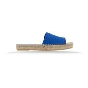 Canvas Slip-On Espadrilles med Lær Patch