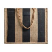 Market Bag Large - Black Stripe