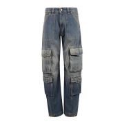 Cargo Pocket Distressed Wash Bukser