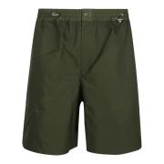 Grønn Bermuda Shorts med Elastisk Midje