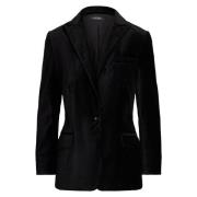 Sort Lauren By Ralph Lauren Sort Stretch Velvet Blazer Blazer