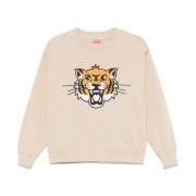 Beige Sweatshirt Dame mote