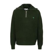 Skoggrønn Sailor Krage Zip-Up Sweater