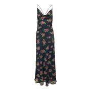 Rose Print Maxi Kjole