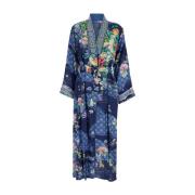 Fargerik Kimono Kjole Reversibel Stil