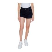 Sort High Waist Denim Shorts