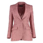 Jacquard Blazer med Reverskrage