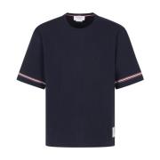 Blå Rugby Fit T-skjorte med Stripe