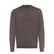 Merino Pullover Brun Jord Melange