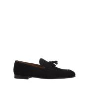 Sort Semskede Loafers med Tassels