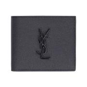 Monogram Leather Wallet med YSL-logo