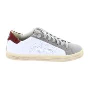 Hvite Skinn Sneakers John Modell