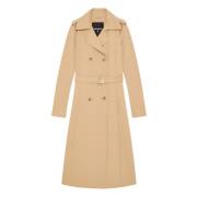 Beige Dobbeltspent Trenchcoat