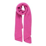 Fuchsia Glitter Strikket Skjerf