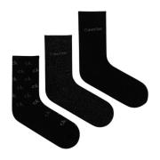 Glitter Crew Socks CK Logo