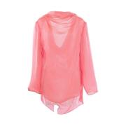 Silke Chiffon Rosa Bluse