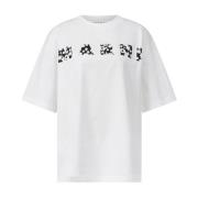 Blomsterlogo Oversized T-skjorte