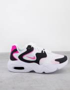 Nike Air Max 2X Trainers in white and pink