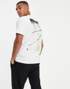 Calvin Klein Jeans print neon t-shirt-White