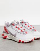 Nike React Element 55 trainers in red