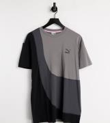 Puma convey t-shirt in grey colorblock exclusive to ASOS