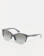 Emporio Armani colour block frame sunglasses-Grey