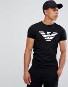 Emporio Armani crew neck large eagle logo t-shirt in black