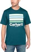Carhartt Men's Line Graphic Short Sleeve T-Shirt Night Blue Heather