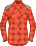 Norrøna Women's Svalbard Flannel Shirt  Orange Alert/Rooibos Tea