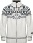 Gridarmor Women's Snøstjerne Full Zip Ullgenser  Bright White