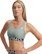 Under Armour Women's HeatGear® Armour Mid Branded Sports Bra Silica Gr...