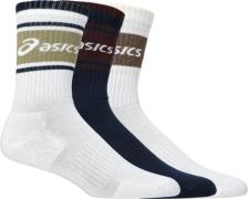 Asics 3 Pack Asics Logo Crew Sock Midnight/dark Red Planet/lemongrass
