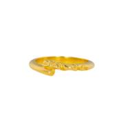 IX Studios Rustic Twist Ring 22 kt. Gullforgylt sølv DMN0324GD