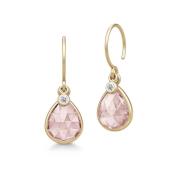 Julie Sandlau Leela Earrings Dusty Rose Øredobber 22 kt. Gullforgylt s...