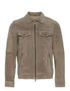 Ben Suede Shirt Jacket Skinnjakke Skinnjakke Beige Jofama