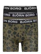 Cotton Stretch Boxer 3P Boksershorts Green Björn Borg