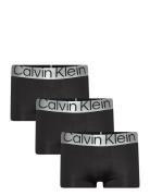 Low Rise Trunk 3Pk Boksershorts Black Calvin Klein