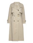 Trench Coat With Belt Trench Coat Kåpe Beige Esprit Casual