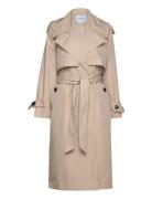 Andrea Trenchcoat Trench Coat Kåpe Beige Minus